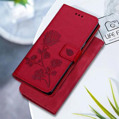 Кожаный чехол для телефона с цветком розы для Xiaomi Redmi Note 12 Pro 12S, чехлы-бумажники для Xiaomi Poco X5 Pro 5G, противоударный чехол-подставка с откидным слотом для карт