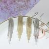 S925 Silver Needle Diamond Tassel Earrings - Shimmering Wedding Jewelry