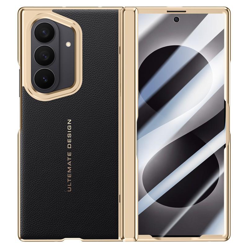 Phone Case Galaxy Z Fold8 Ultra Lens Stand Electroplated Leather Hinge Protection Shockproof