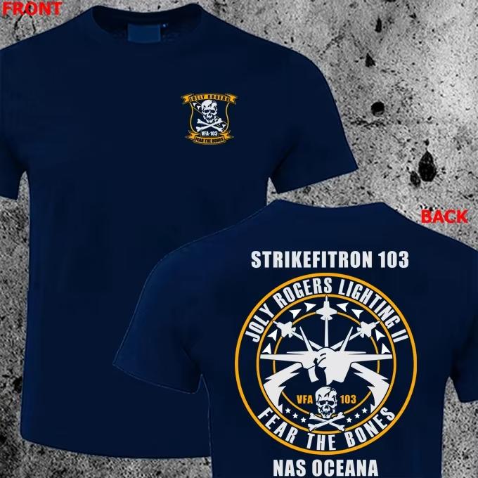 НОВАЯ футболка ВМС VFA-103 Jolly Rogers Дизайн HQ Повседневная хлопковая футболка с круглым вырезом Мужская футболка Черная повседневная хлопковая футболка