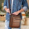 Повседневный рюкзак, верхний слой из коровьей кожи, мужская сумка через плечо, кожаная сумка через плечо