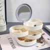 Rotating Multi-layer Jewelry Box Handmade Earrings Necklaces Jewelry Storage Box Exquisite Dust-proof Box