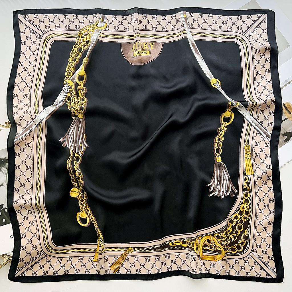 New Minimalist Small Square Scarf Women'S Scarf Professional Small Scarf Autumn And Winter Warm Shawl Scarf Temperament Headband