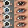 Новые цветные контактные линзы 2 шт. черные натуральные большие линзы для очков розового шоколадного цвета модные контактные линзы синие линзы