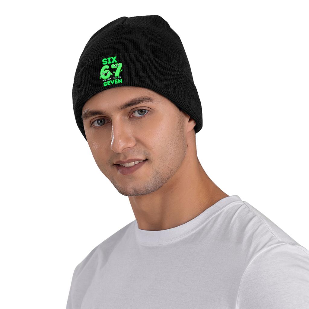 67 Six Seven 6-7 Funny Italian Brainrot Knit Hat Beanies Autumn Winter Hat Warm Unisex  Color  Cap Men Women Gifts,