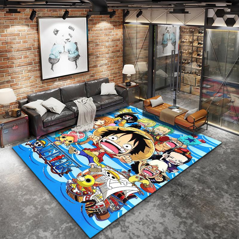 Ковер с изображением Монки Д. Луффи из One Piece для гостиной, спальни, дома, украшение дивана, нескользящий коврик для детских игр