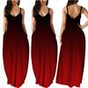 Women Gradient Sleeveless V Neck Maxi Dress Casual Sundress Beach Long Dres