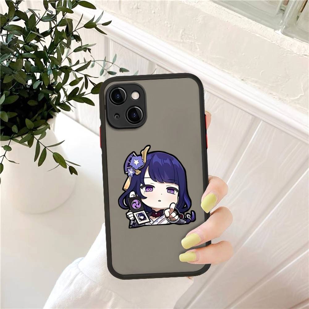 Anime Genshin Impact Phone Case For IPhone 14 11 12 13 Mini Pro Max 8 7 Plus X XR XS MAX Translucent Matte Cover