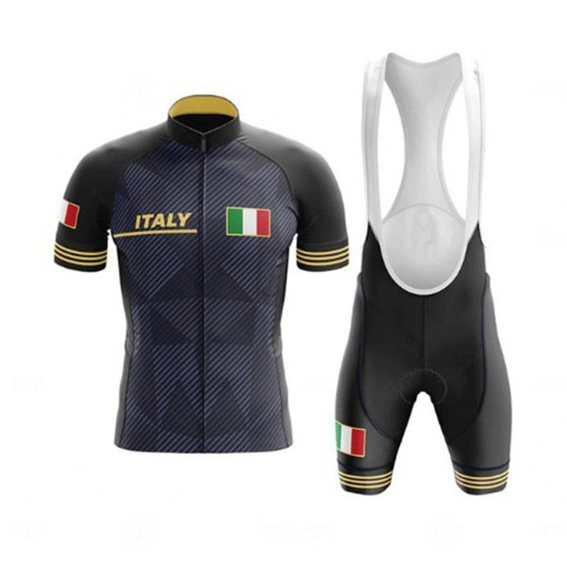 Mens Cycling Jersey Shorts Set Quick-Dry Breathable Bike Wear Road