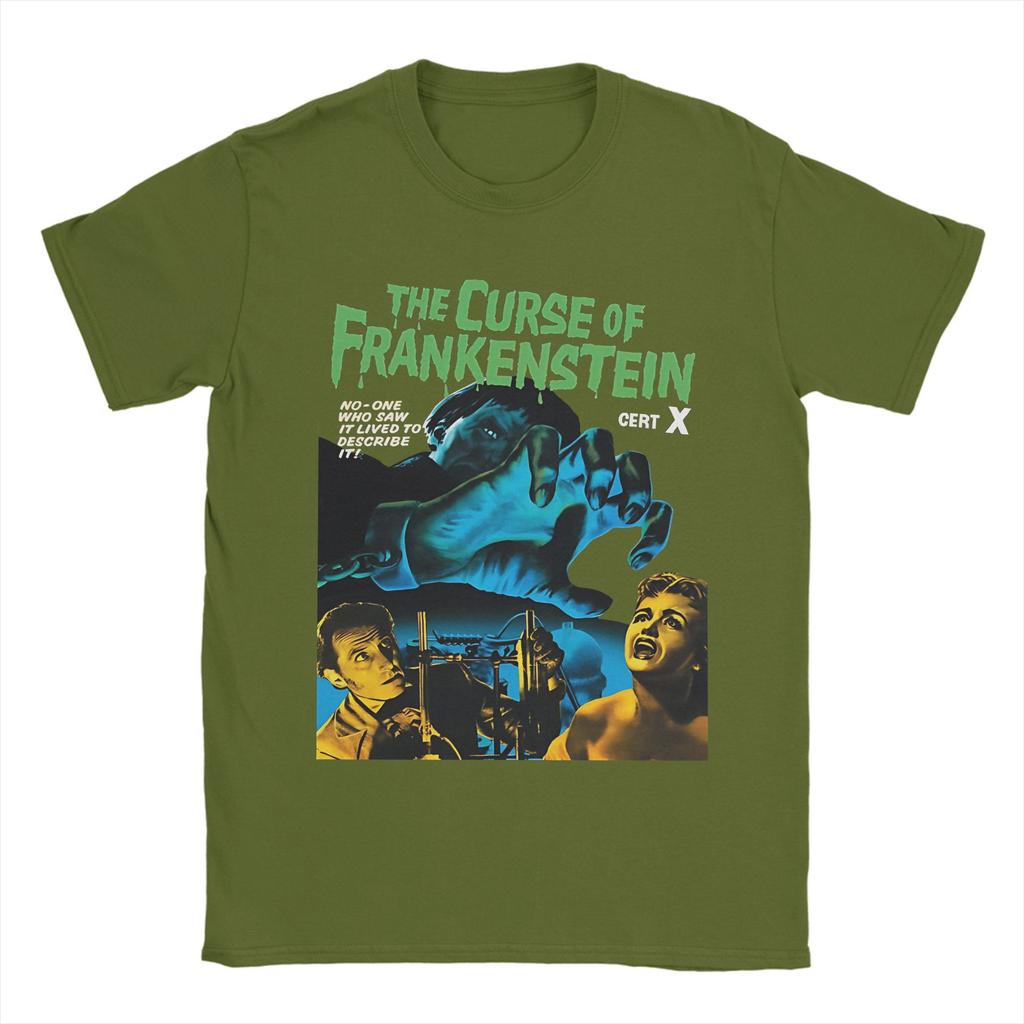 Men Women's The Curse of Frankenstein T Shirt  Pure Cotton Clothes Funny Short Sleeve Round Collar Tee Shirt 4XL 5XL 6XL T-Shirt