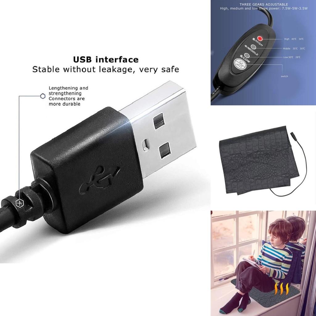 Премиальный USB нагревательный коврик для питомцев с регулируемой температурой для собак и рептилий, кожа с крокодиловым узором