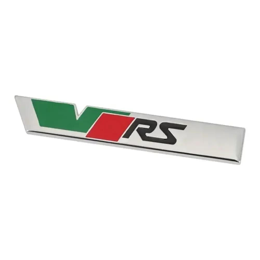 1Pc 3D Metal VRS Letters Logo Car Side Fender Emblem Rear Trunk Sticker Front Grille Badge Decals