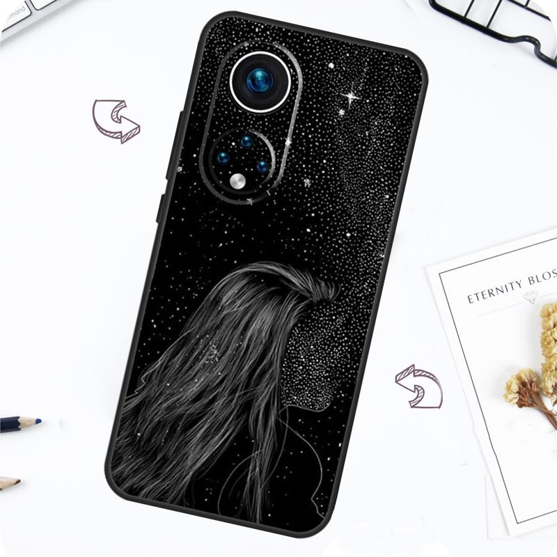 Черно-белый Галактический Эстетичный Чехол Для Honor Magic 7 Lite 5 6 Pro Honor 200 50 70 90 Lite X8b X9a X8a X8 X9 X9c X9b Чехол
