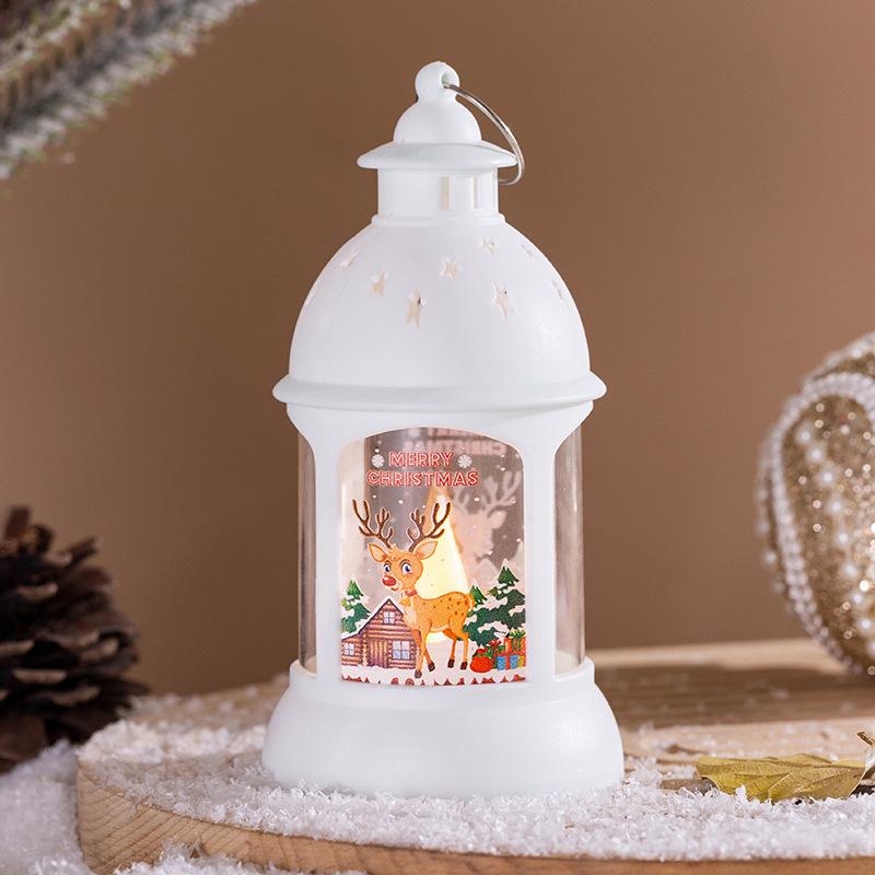 Christmas Decorations Kindergarten Children Gift Nightlight Dessert Table Decoration Christmas Tree Pendant Castle Lantern