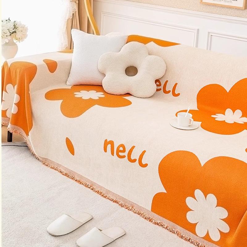 INS Style Fresh Sofa Cover Cloth High Sense Four Seasons Universal Dustproof Cover Chenille Sofa Towel