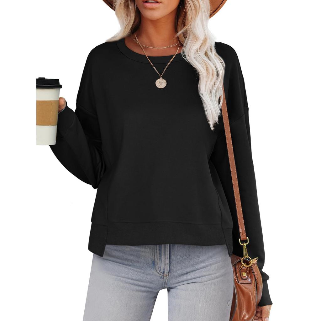 Осенняя женская толстовка с круглым вырезом и длинным рукавом в стиле пэчворк, модная женская толстовка