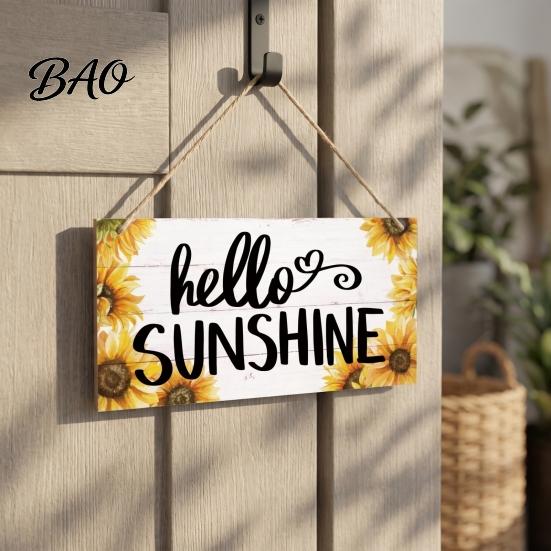 Hanging Wooden Sign for Front Door Summer Wood Door, Tropical Beach Welcome Coastal Style Terrace Decor Sign, Rustic Hanger Home Porch Wall
