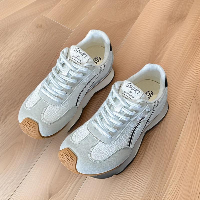 Fashion Moral Training Shoes Women's 2025 Spring New Ugly Cute Flat-bottomed Retro Color Matching Forrest Gump Shoes Soft-soled Casual Sports Shoes