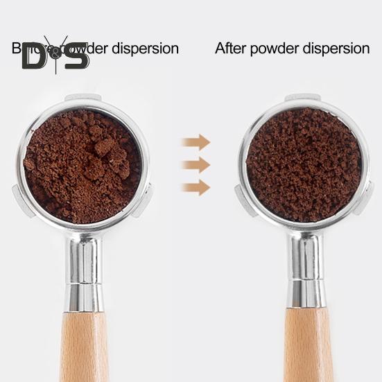 Мешалка для порошка эспрессо с деревянной ручкой, 5 игл, практичный игольчатый инструмент для распределения кофейного порошка