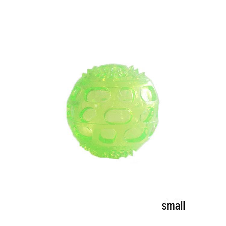 Игрушка для собак из термопластичной резины, устойчивая к укусам: Интерактивный мяч для прорезывания зубов со звуком для чистки зубов