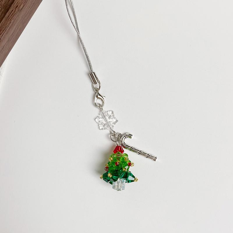Трендовый брелок для ключей в стиле Y2K 'Рождественская елка' Милый брелок-подвеска с кисточкой в виде звезды Эстетичный девичий шнурок для телефона в стиле Ins Шармы для сумки Рождественский подарок