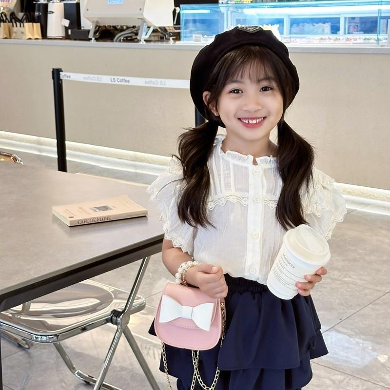 Modern And Chic Princess Shoulder Bag With Adorable Bowknot Design For Children