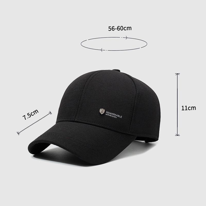Осенне-зимняя теплая бейсбольная кепка для мужчин, кашемировая кепка для людей среднего и пожилого возраста