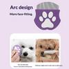 Dog & Cat Face Comb with Curved Stainless Steel Design for Chin Tear Stain Grooming-Flexible Pet Hair & Debris Removal