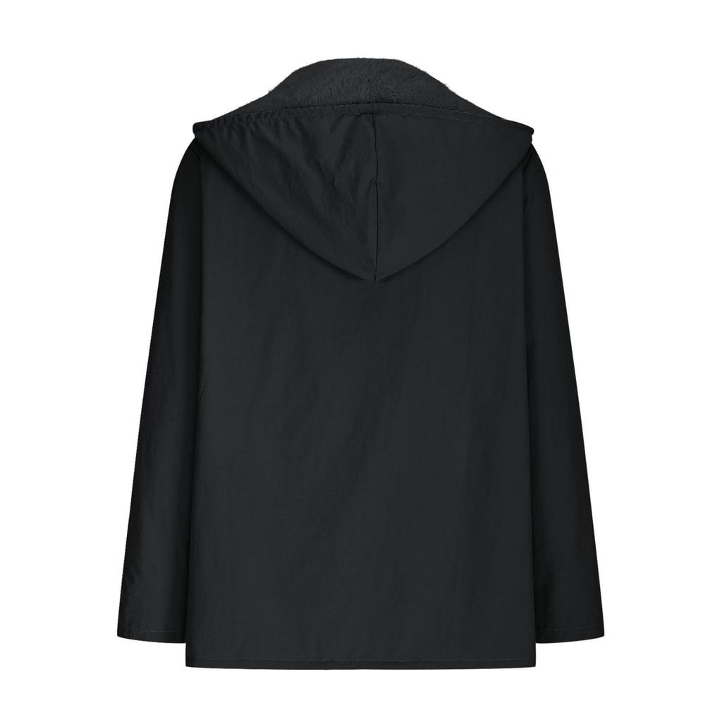 Куртка-дождевик с флисовой подкладкой для женщин, большие размеры, легкие, складные, водонепроницаемые, с капюшоном, зимнее пальто, куртки