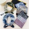 Cotton And Linen Small Square Scarf Silk Scarf Women'S Spring And Autumn New Style Artistic And Versatile Fashionable Temperament Headband Scarf