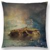 Latest Mysterious Imagine Animals Cushion Cover Forest Raven Fantasy Clouds Sky Moon Stars Earth Dream Girl Prints Pillow Case