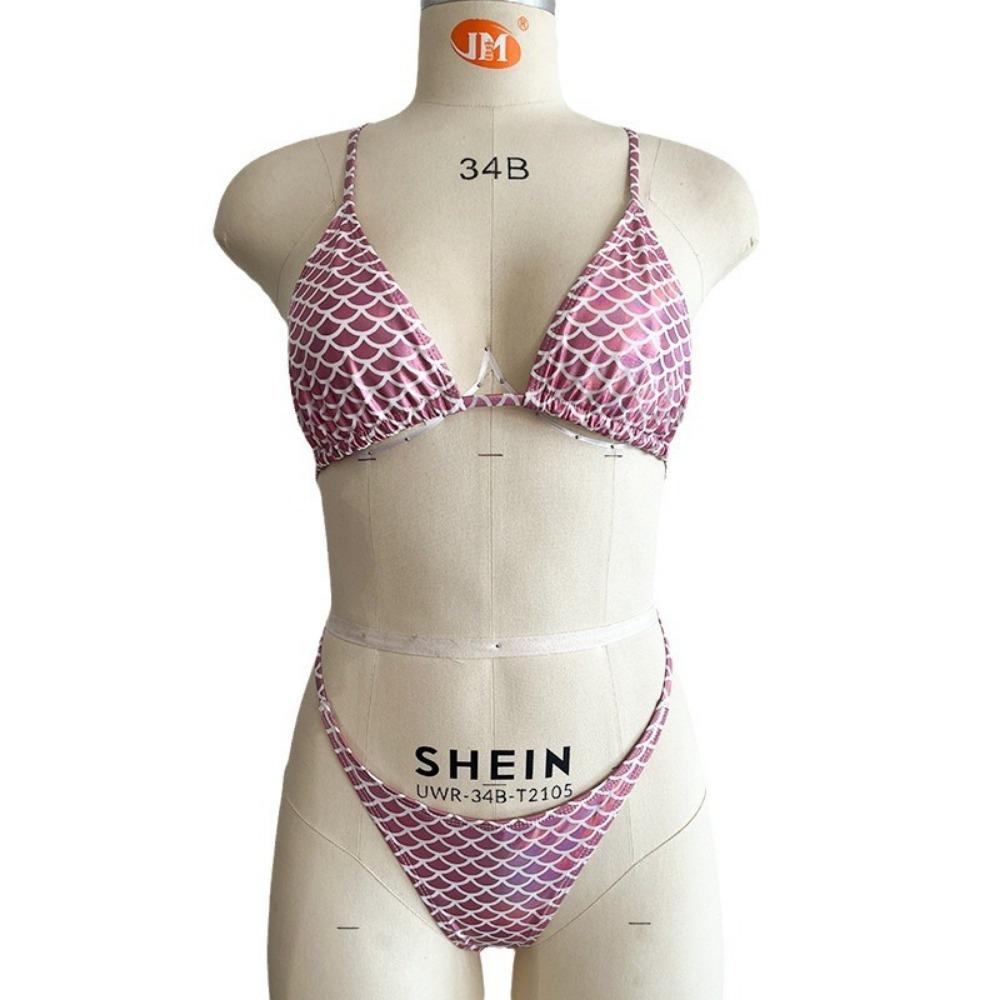 European and American Sexy Split Swimsuit Women's Solid Color Bikini