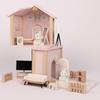 Kids' Wooden Dollhouse Castle Villa Playset - Perfect Birthday Gift
