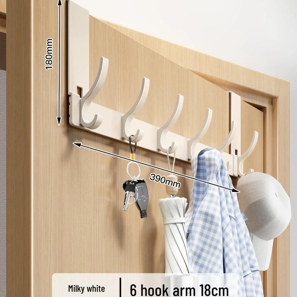 Over-the-Door No-Drill Coat Rack & Clothes Hook