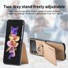 For Samsung Z Flip 4 Zflip4 Anti -Dust Portable Ring Holder Leather Bag Case For Samsung Galaxy Z Flip 4 Flip4 5g Phone Covers