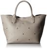 Cowhide Dot Embroidery Tote Bag LGRY [Perke] 08-00-07470 Women's