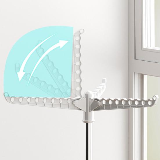 Складная вешалка для одежды с устойчивым основанием, компактная конструкция, гибкий кронштейн, портативная сушилка для одежды