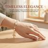 Adjustable Women's Hand Bracelet Bangle Prayer Bracelet Cross Pendant Bracelet  Hand Accessory
