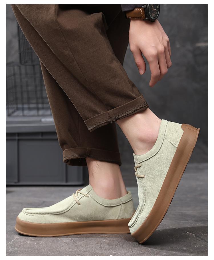 Модные мужские замшевые кроссовки на шнуровке с низким верхом, весенние дышащие удобные повседневные туфли, легкие, корейская мода для поездок на работу