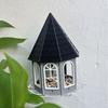 Castle Birds Feeder Weather-proof Multi-functional Outside Metal House Hummingbird Feeding Device Outdoor Garden Yard Decoration