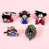 Брошь-значок из сплава Укун из аниме Dragon Ball Японский мультяшный персонаж Металлическая брошь Креативный аксессуар для украшения одежды