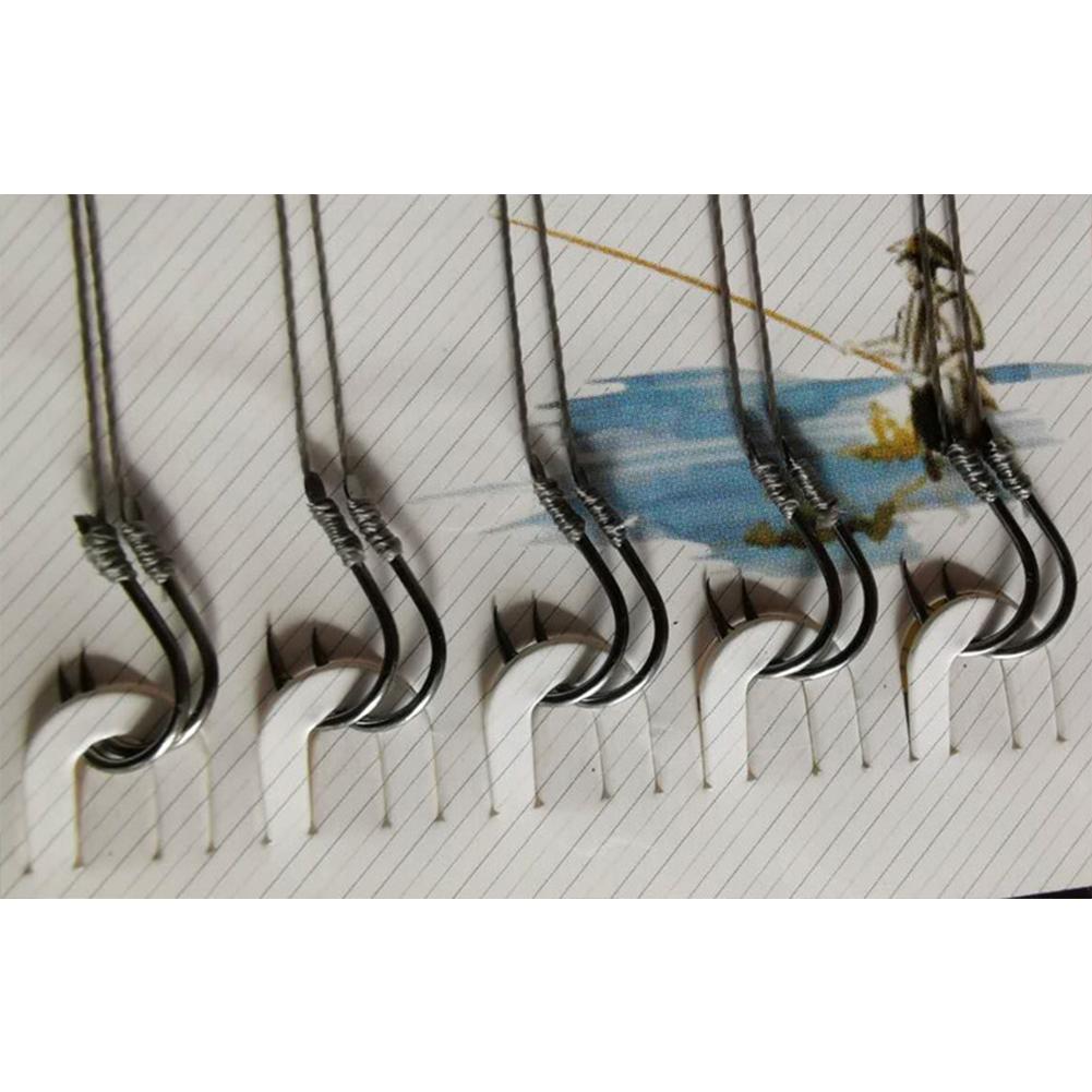 5 Pcs/bag Double Fishing Hook Carbon Steel Strong Fishing Line Fishing Gear Accessories Strand Double Hook