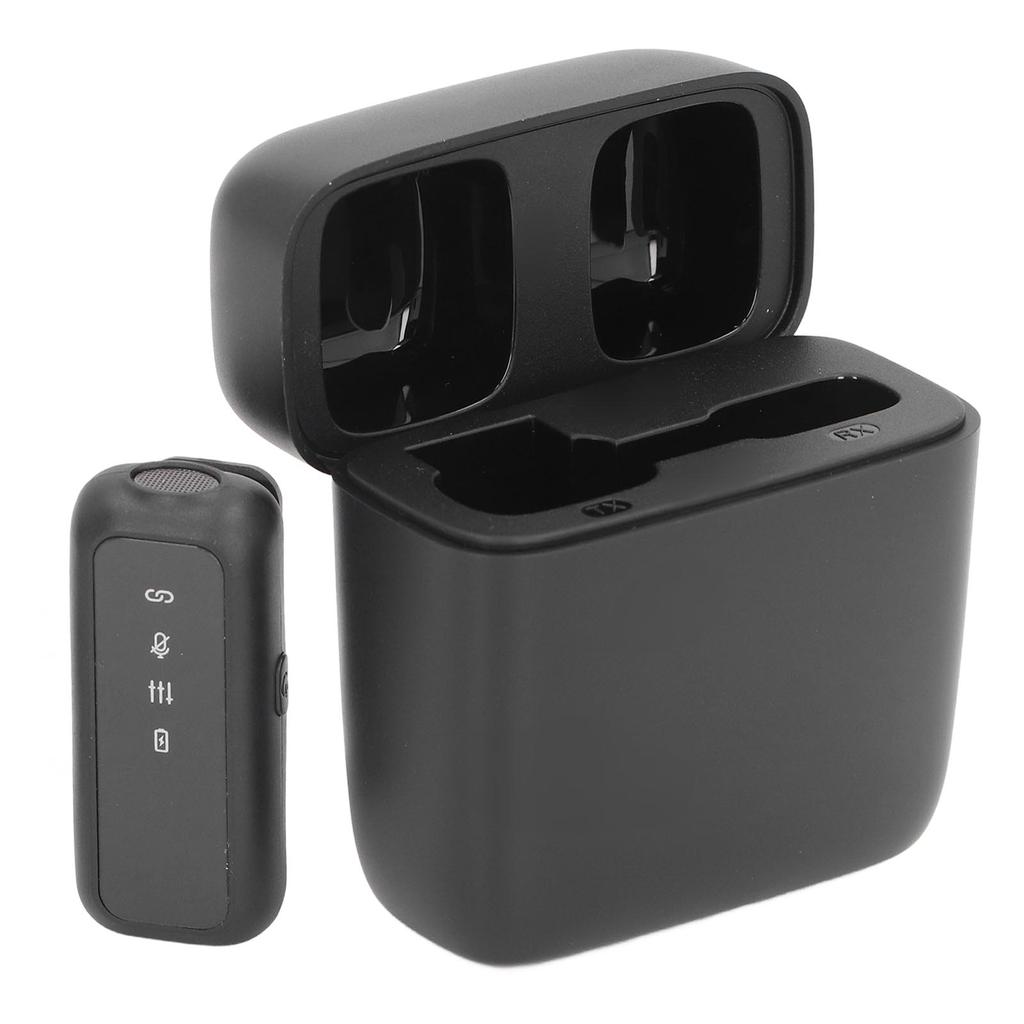 Беспроводные петличные микрофоны Type C с шумоподавлением, мини-петличный микрофон с клипсой и зарядным кейсом для записи видео в прямом эфире