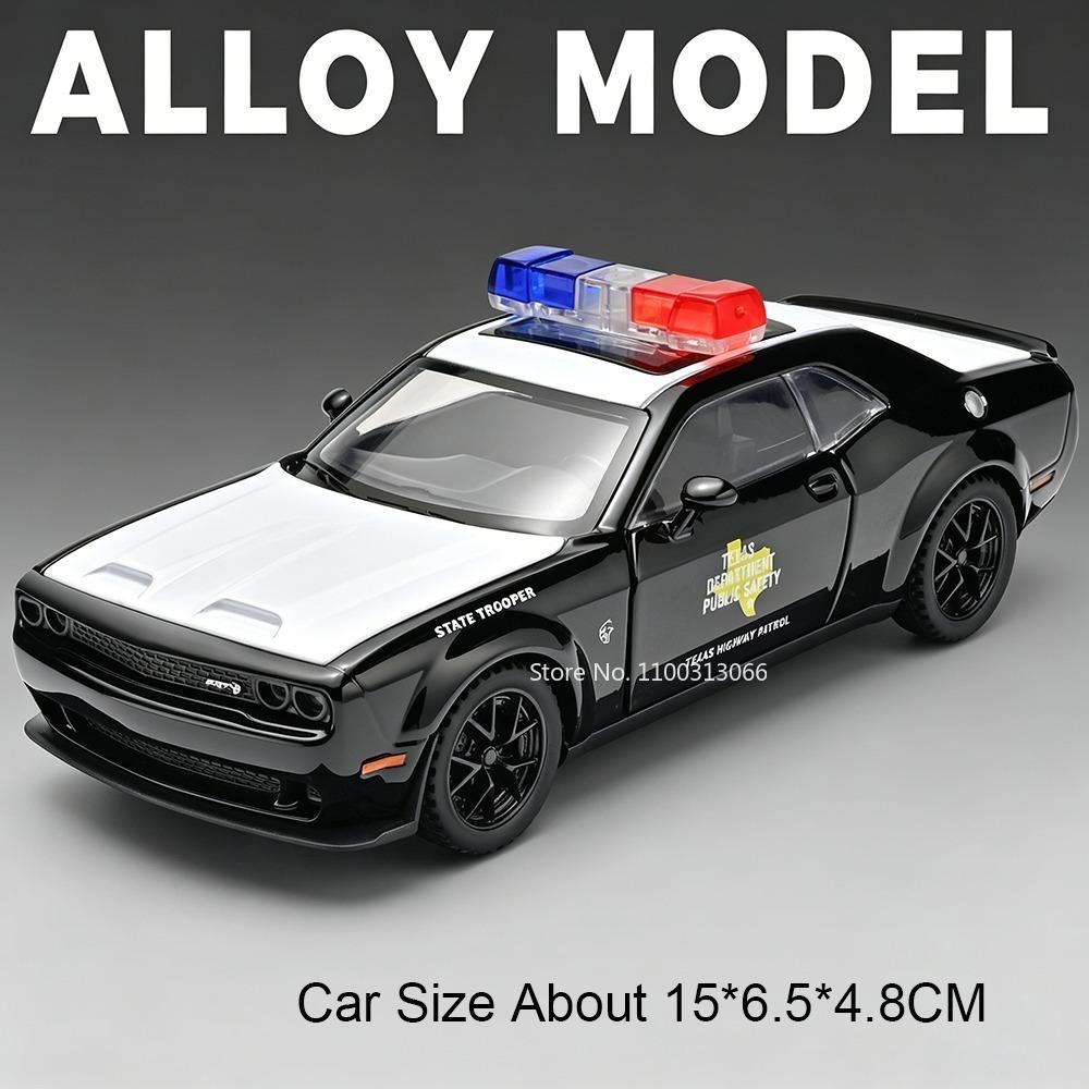 1:32 Hellcat Модель Миниатюрные Игрушечные Машинки Металлические Литые Двери Открываются Симуляция Салона Резиновые Шины Изысканные Модели Полицейских Машин