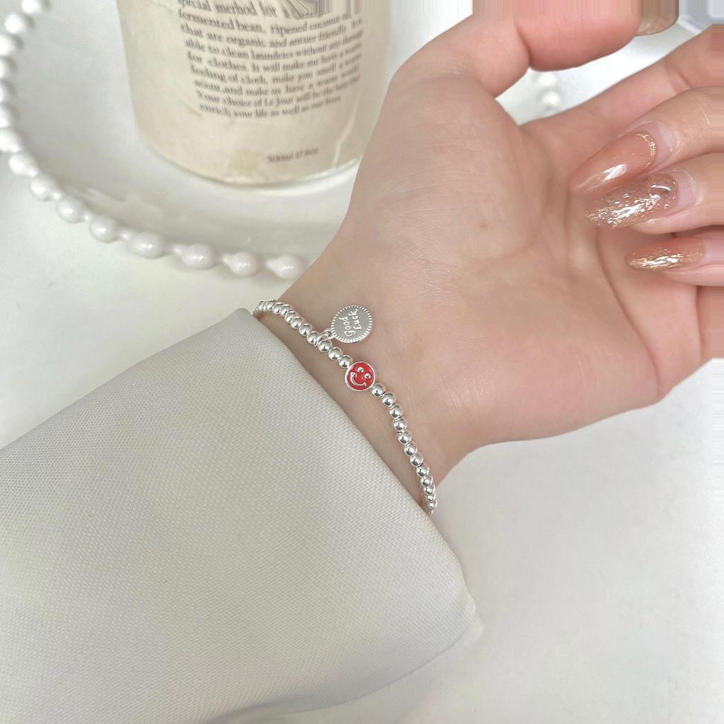 Корейский браслет из бисера «Смайлик-медведь» с любовью — 2021 г., регулируемый радужный дизайн