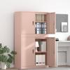 Storage Cabinet 2 pcs Pink 90 x 40 x 160 cm Steel