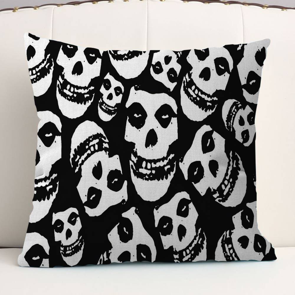 Band M-Misfits Logo Cushion Cover Pillowcase Upholstery Sofa Throw Pillow Home Decor Pillowcas