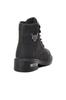 Men's Fashion Flat Heeled Booties Black Unisex Worker Boots with Fleece Inside