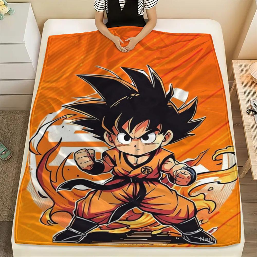 Goku Soft Touch Printed Blanket, Flannel Blanket Perfect for Bedrooms, Sofas, Chairs, Picnics & Travel Days.-TING