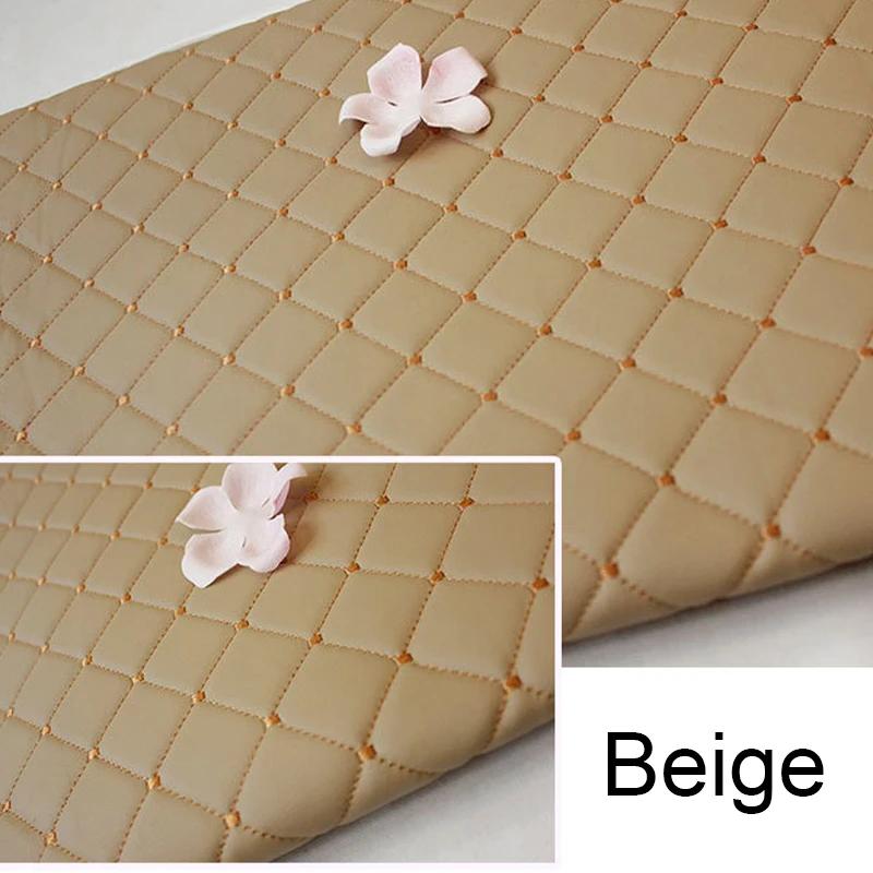 1m PVC Imitation Leather Fabric with Sponge Synthetic for Sew Bag Sofa Sponge Quilted Auto Interior Material Artificial Leather